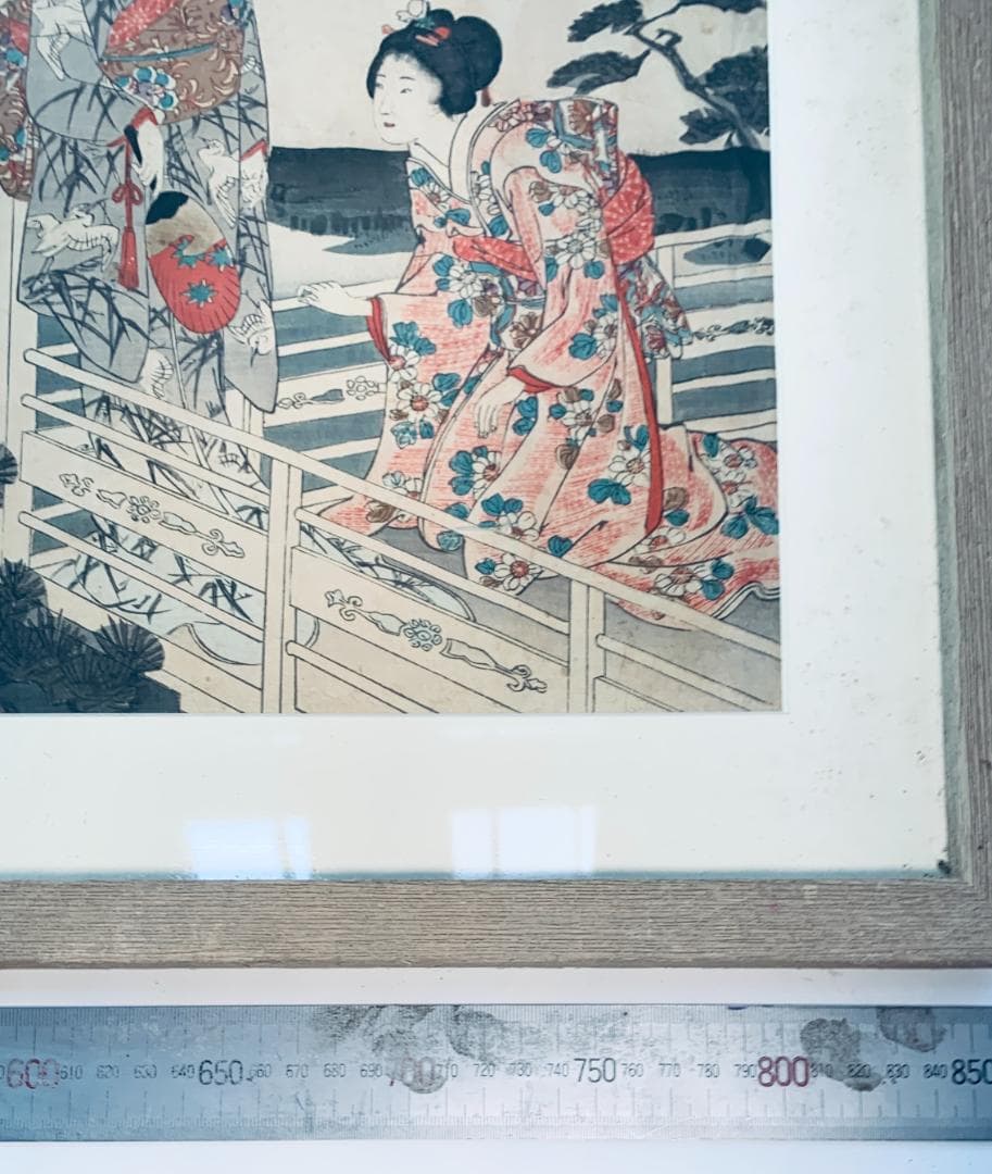 楊洲周延「国模様月の面影 三枚続」浮世絵 大判 木版画