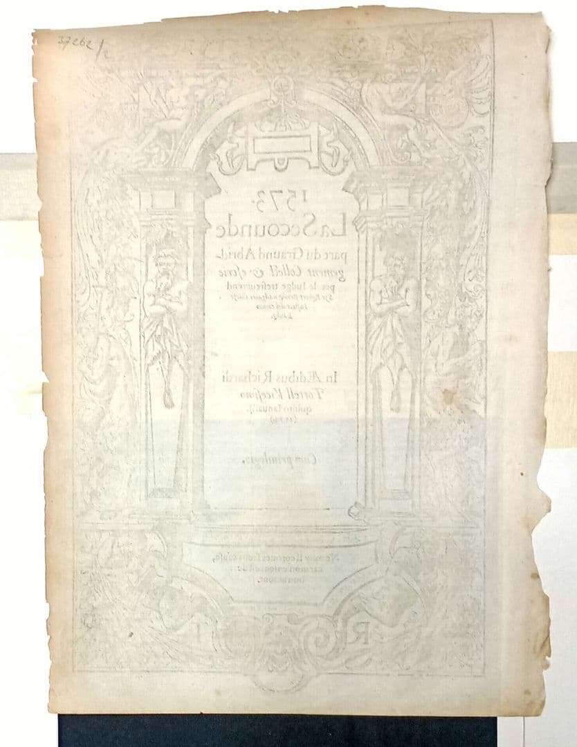 1573年　R.ブルック　「英国法の判例要約」の表題（扉絵）　稀少