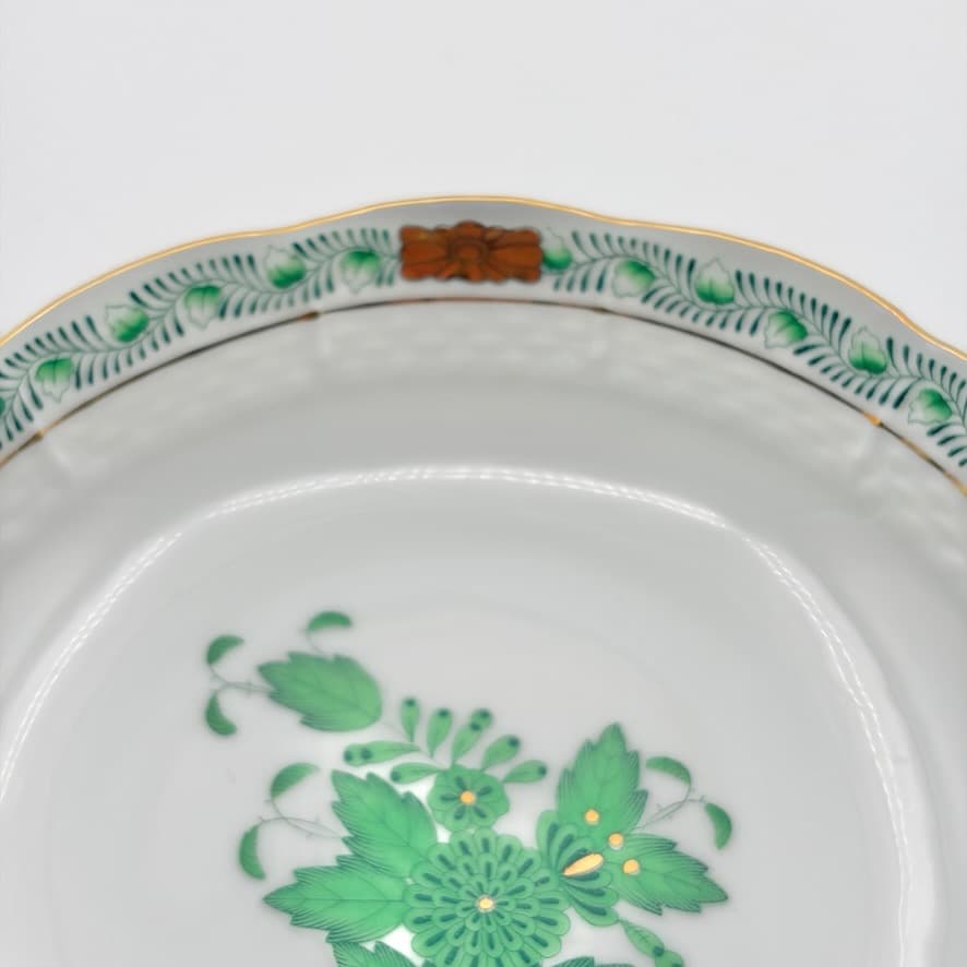 美品 ヘレンド アポニーグリーン ティーカップ＆ソーサー704