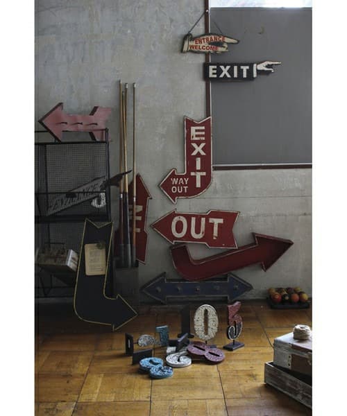 特大　59cm　男前インテリア　アメリカン　サインデコ / カーブ 3マグネット