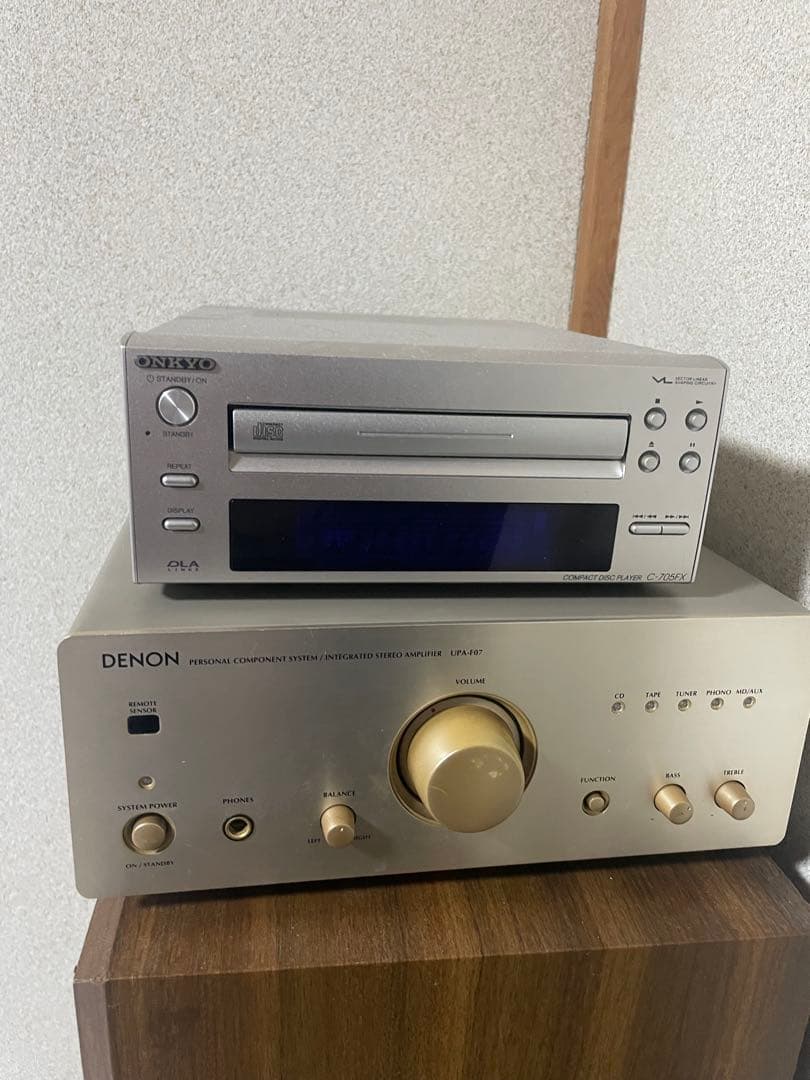 DENONUPA F-07アンプ 日本製ONKYO C-705FX CDプレイヤ