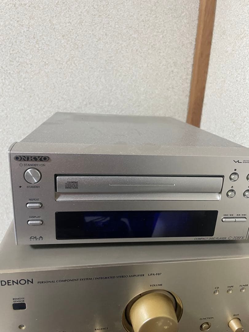 DENONUPA F-07アンプ 日本製ONKYO C-705FX CDプレイヤ