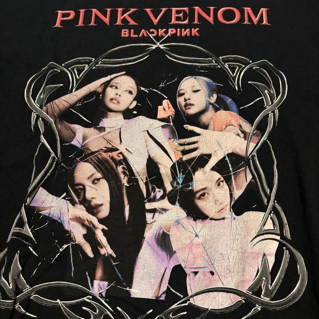 BLACK PINK PINK VENOM ラップT S/M