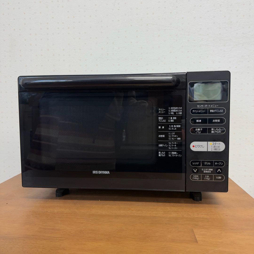 ● 極美品 アイリスオーヤマ オーブンレンジ MO-F1802-B