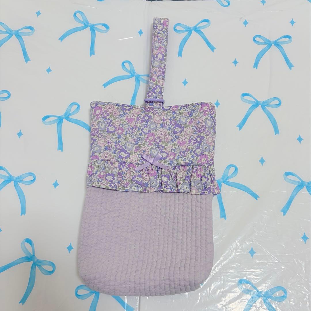 リバティ　ミシェル×ヌビ　レッスンバッグ上履き袋体操服袋　ハンドメイド
