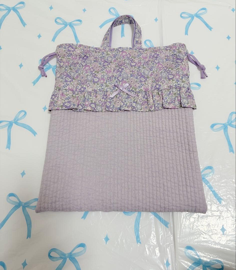 リバティ　ミシェル×ヌビ　レッスンバッグ上履き袋体操服袋　ハンドメイド