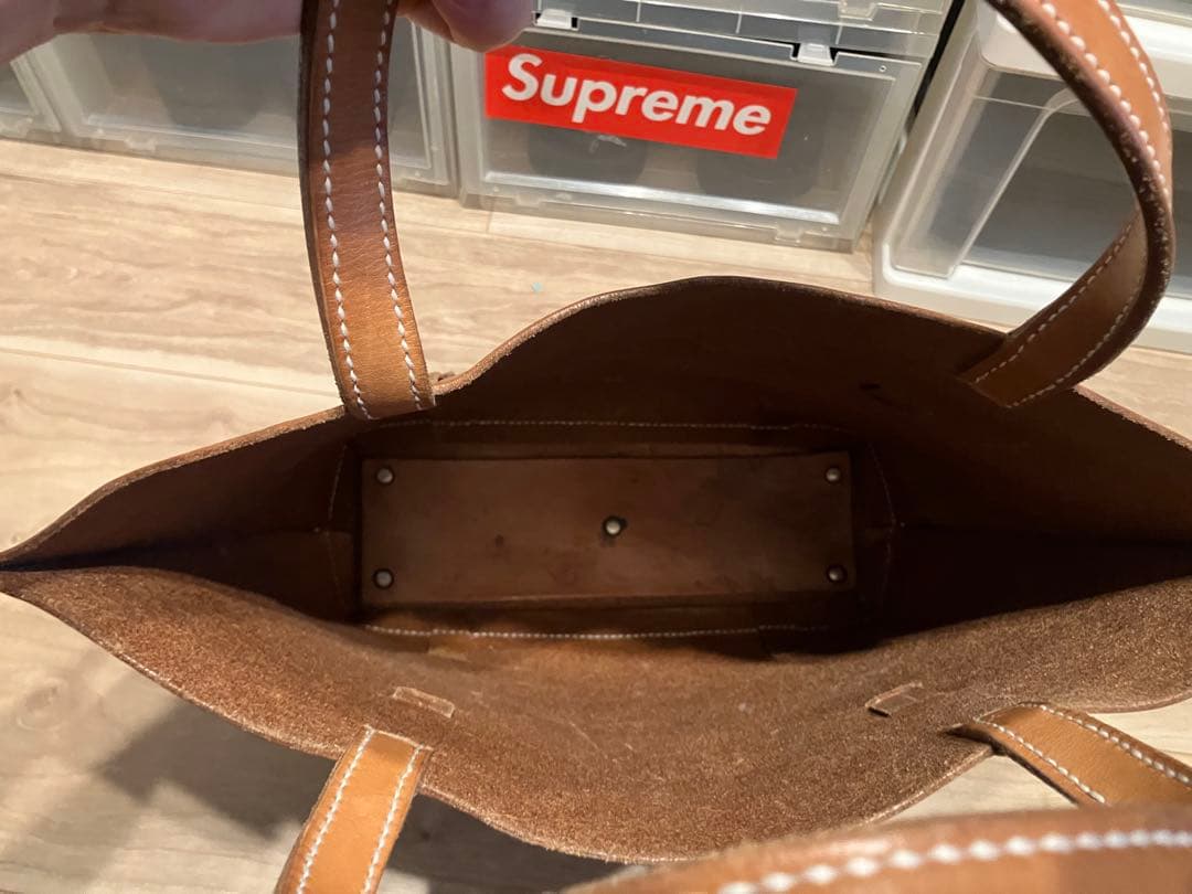 サドルレザー　トートバッグ大＋ケース　ナチュラル ゴローズ　goros