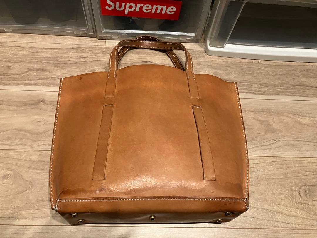 サドルレザー　トートバッグ大＋ケース　ナチュラル ゴローズ　goros