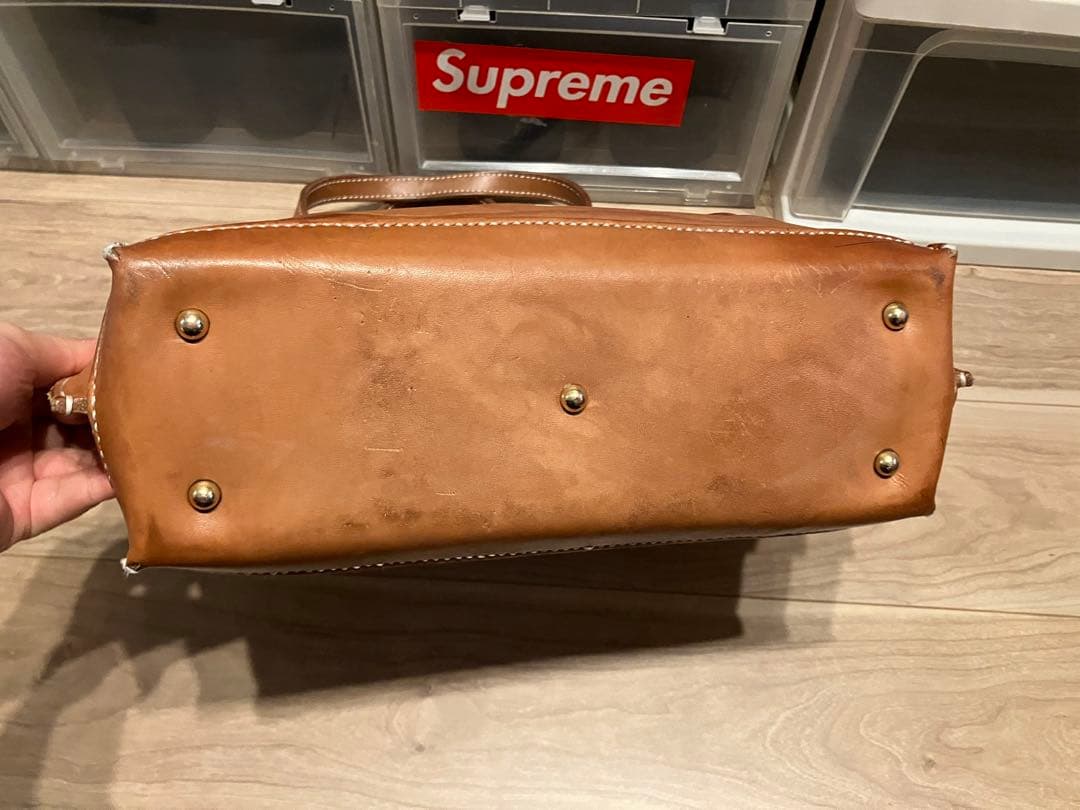 サドルレザー　トートバッグ大＋ケース　ナチュラル ゴローズ　goros