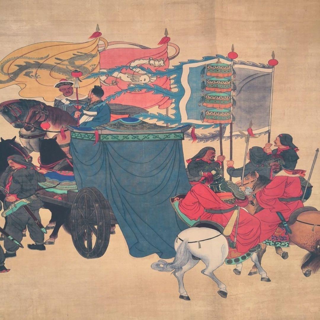 文姫帰漢図 長巻掛軸 70×340cm 中国歴史人物画