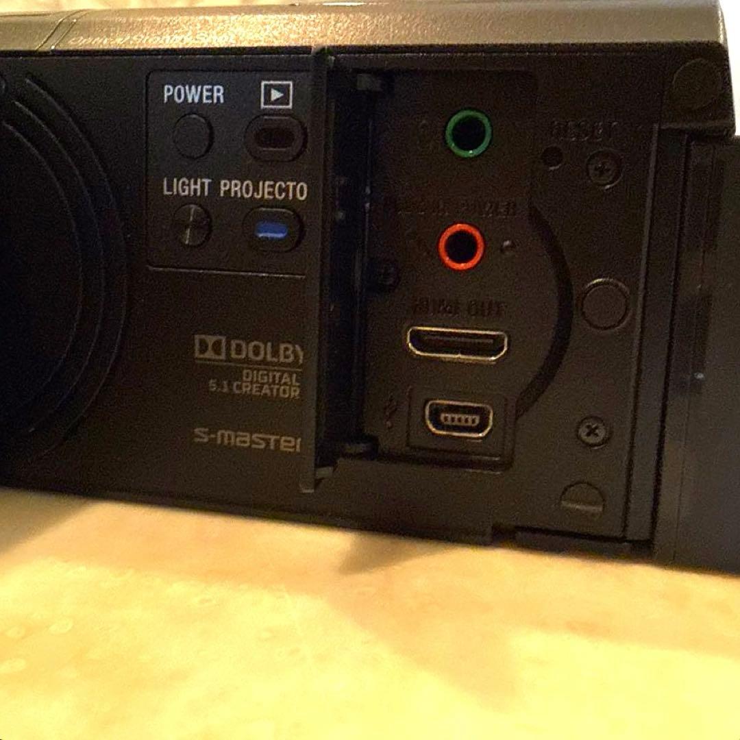 SONY HDC-PJ590V ビデオカメラ　大容量バッテリー　外付けライト付