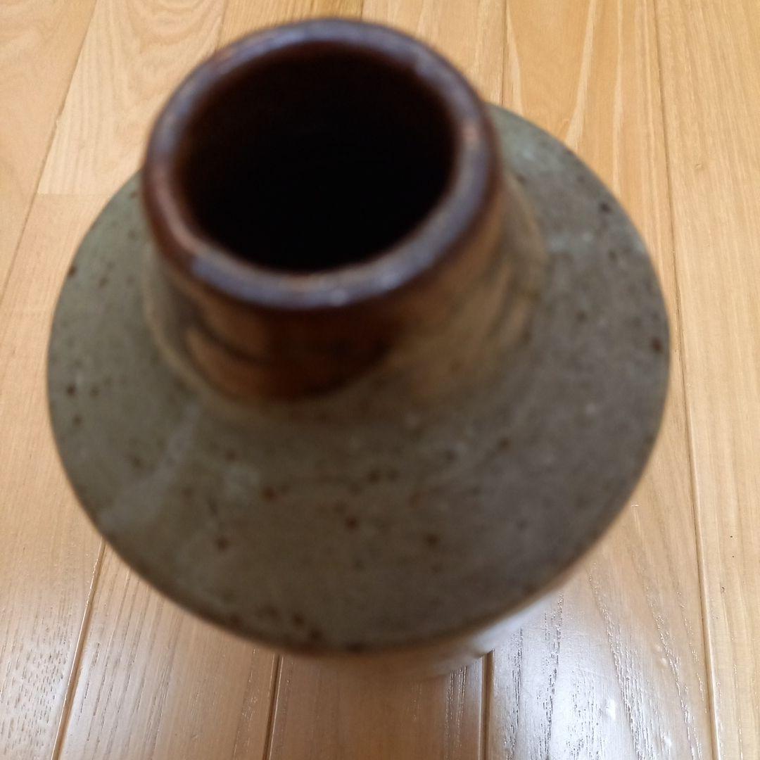 萩焼耳付き花瓶　煌雪窯　清水啓功　共箱付属　陶歴付属➕益子系統？の花瓶付属