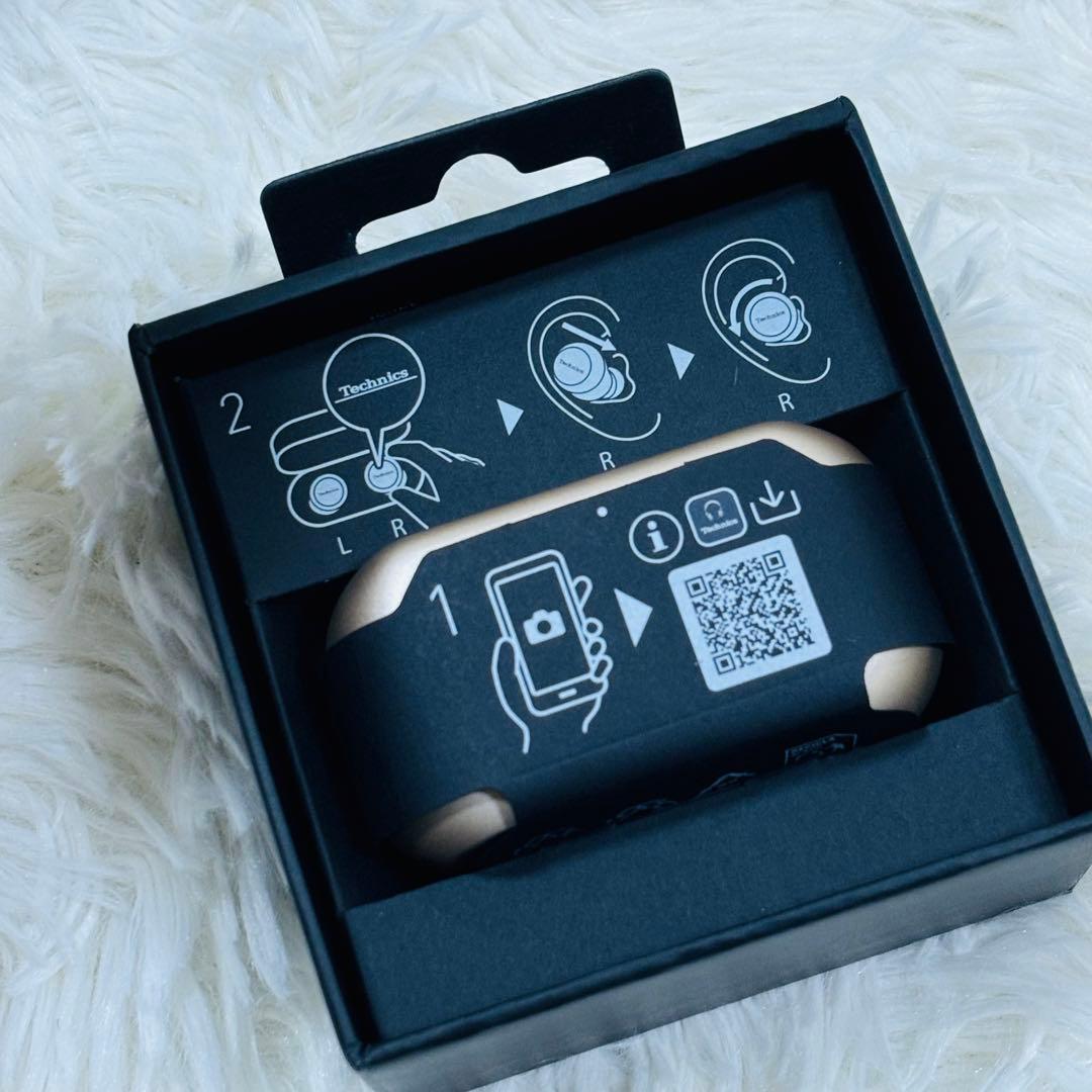 【美品】Technics ワイヤレスイヤホン EAH-AZ100-N ゴールド