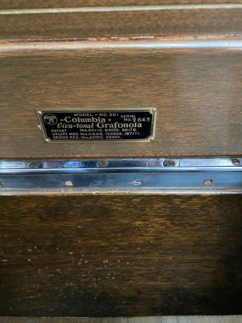 コロンビア　No.221 大型　ポータブル蓄音機　動作確認済み
