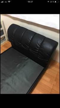 革製シングルベッド