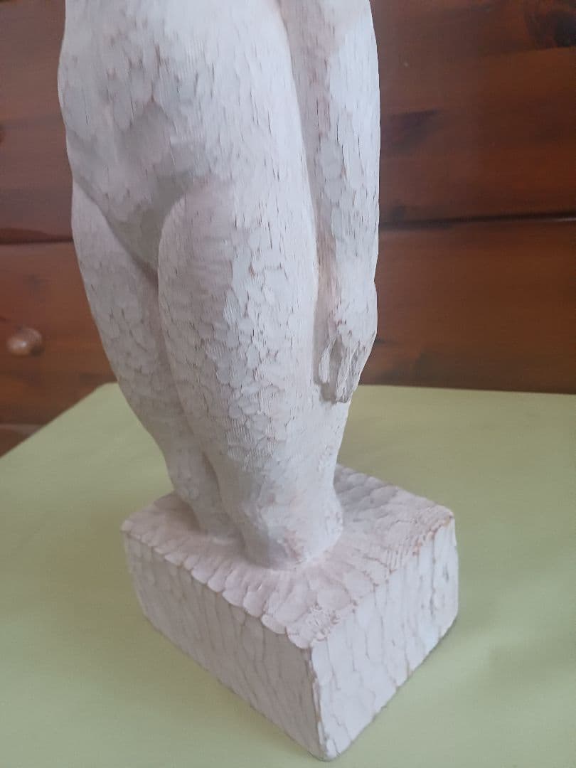 松永一夫　「立つ女（ひと)」　 木彫　裸婦　高さ約43cm　福岡県美術協会