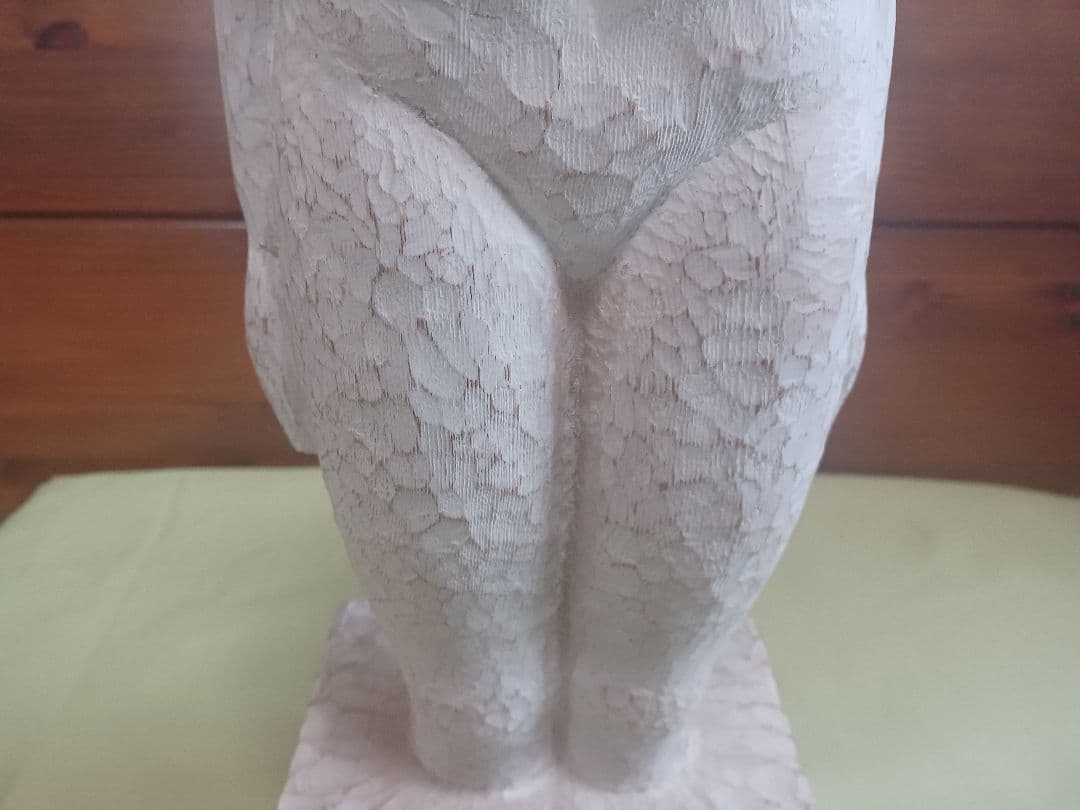 松永一夫　「立つ女（ひと)」　 木彫　裸婦　高さ約43cm　福岡県美術協会