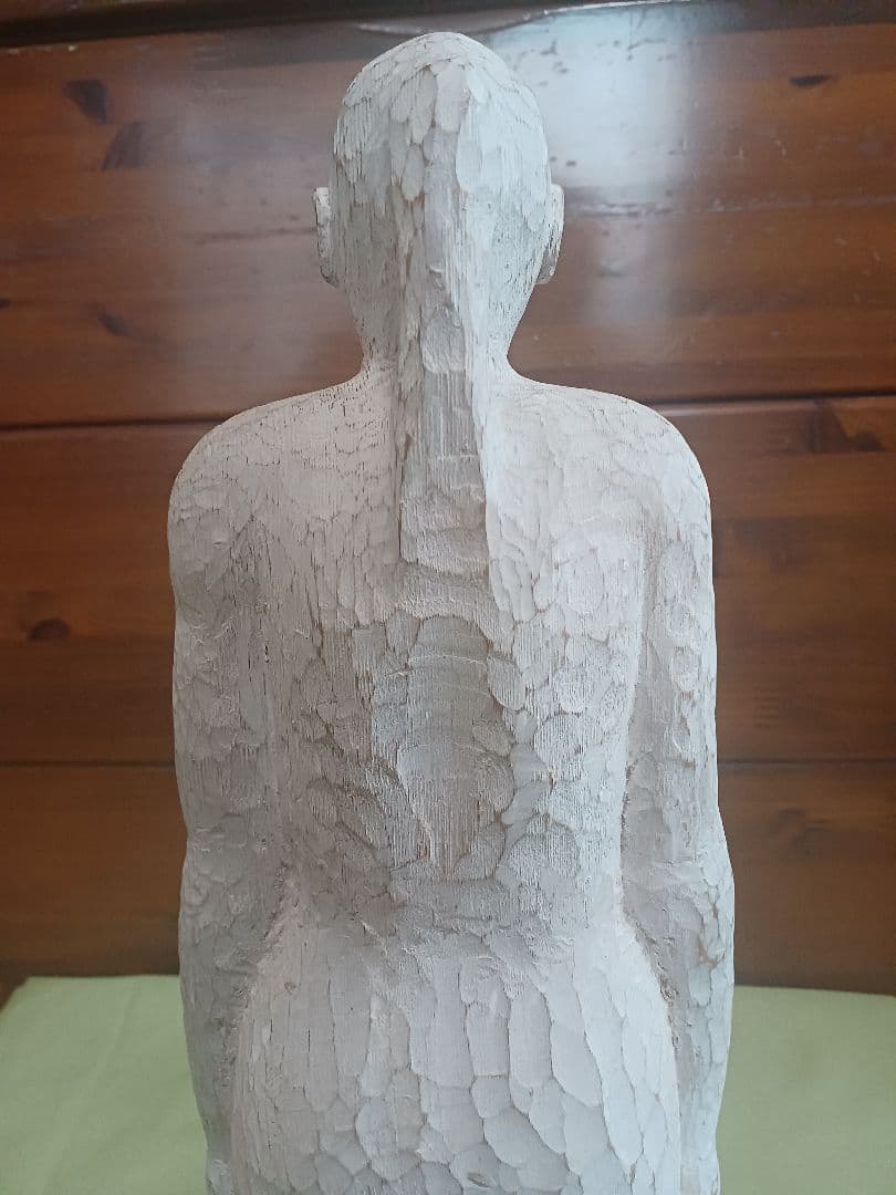 松永一夫　「立つ女（ひと)」　 木彫　裸婦　高さ約43cm　福岡県美術協会