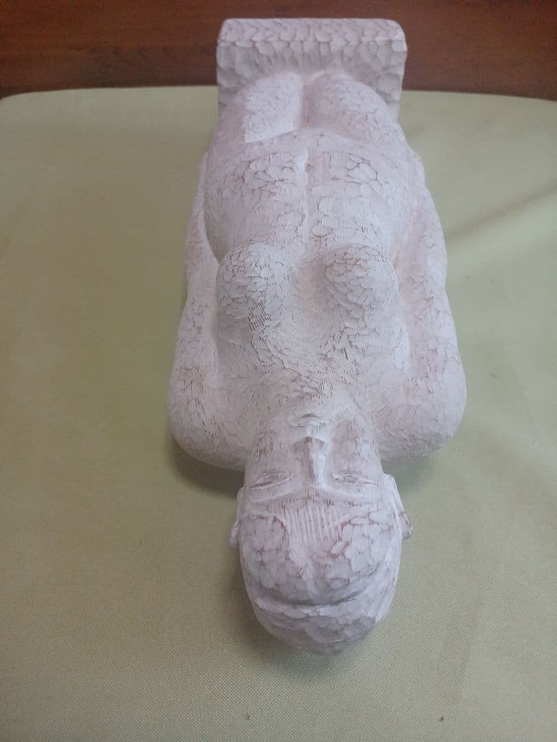 松永一夫　「立つ女（ひと)」　 木彫　裸婦　高さ約43cm　福岡県美術協会