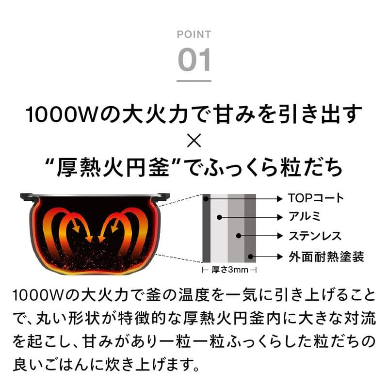 TWINBIRD　IH炊飯器　3合　RM-D793 W　使用1回のみ　新品同様品