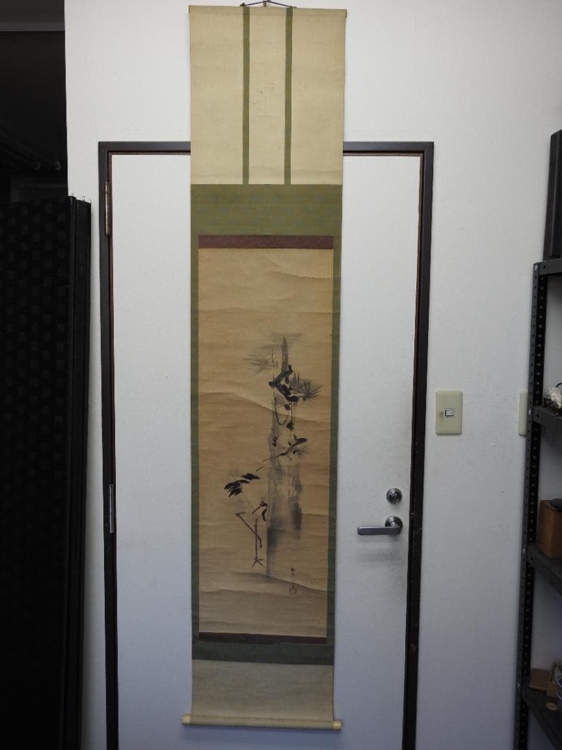 伊川院法　鶴図　保存箱　M1527