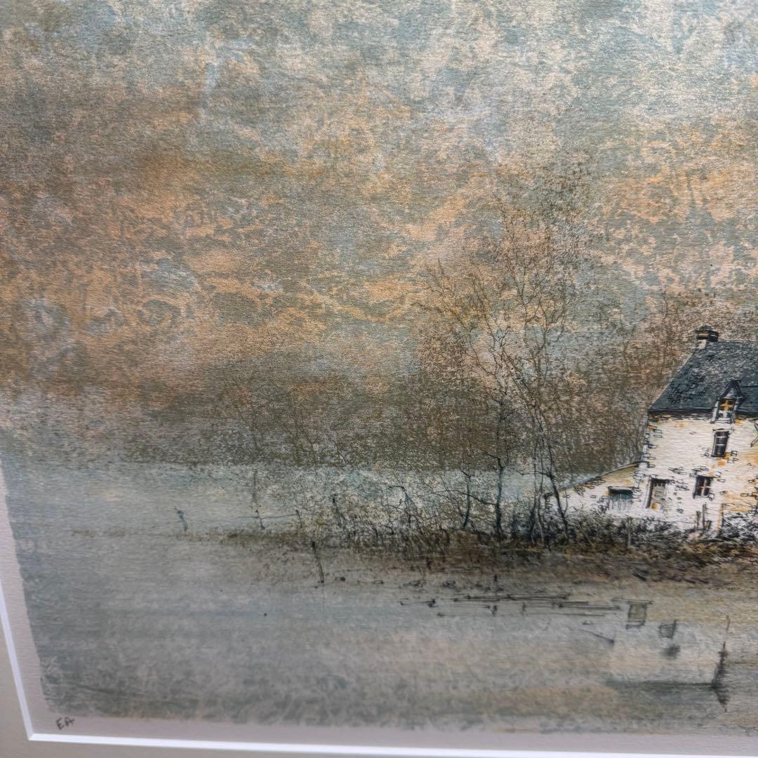 真作版画　ベルナール・ガントナー　EA作家保存分 リトグラフ　詩情あふれる風景