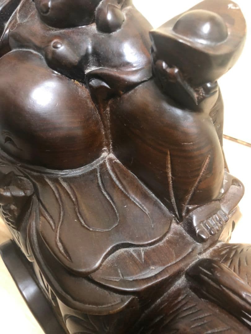 一本物手彫り布袋水牛