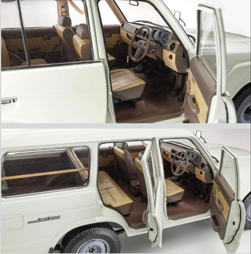 京商　1/18 ランドクルーザー 60 ホワイト完成品
