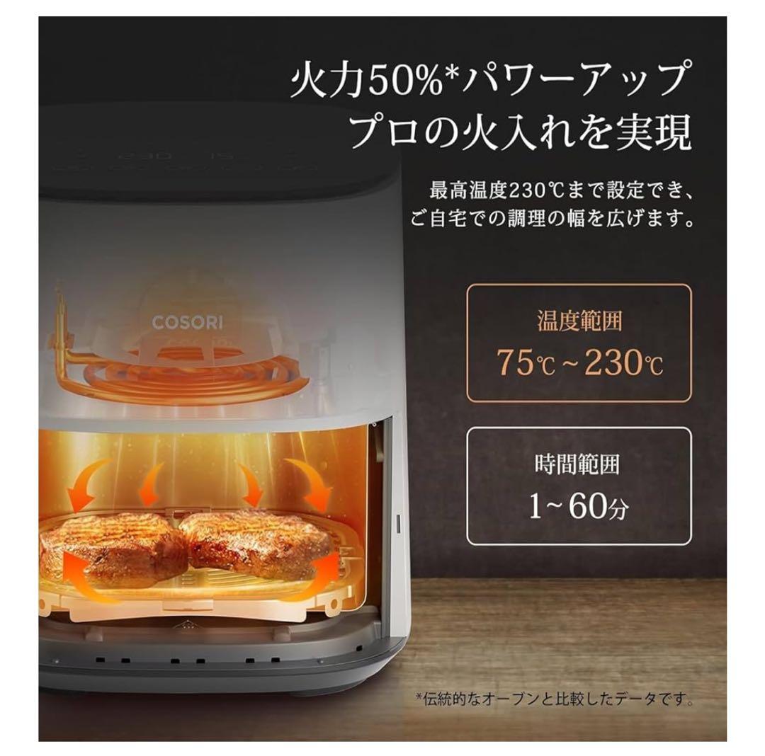 新品未使用　COSORI ノンフライヤー 4.7L アイボリー　※価格交渉可