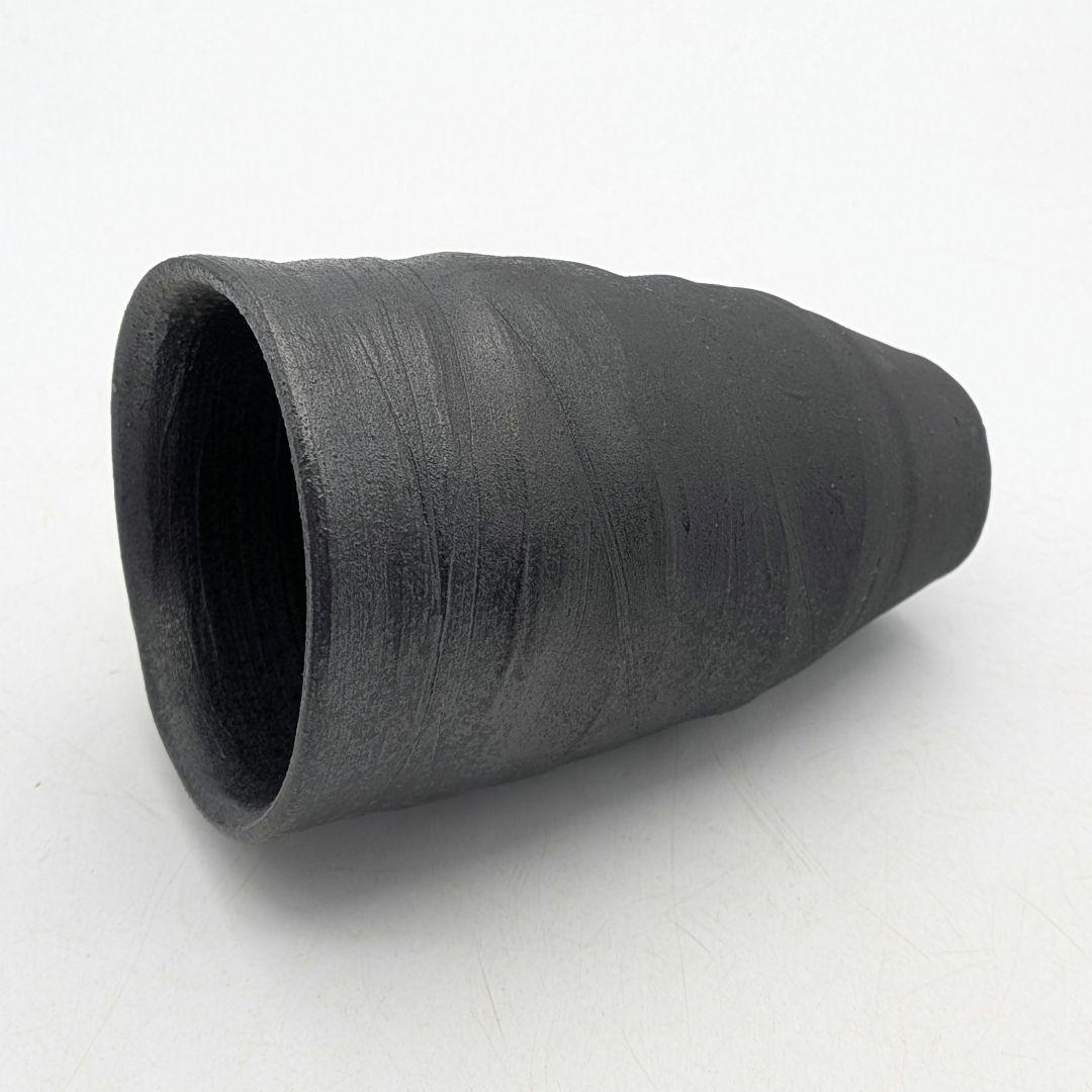 鈴木篤夫 備前焼 黒備前フリーカップ ビアマグ コップ 酒器 麦酒呑 グラス