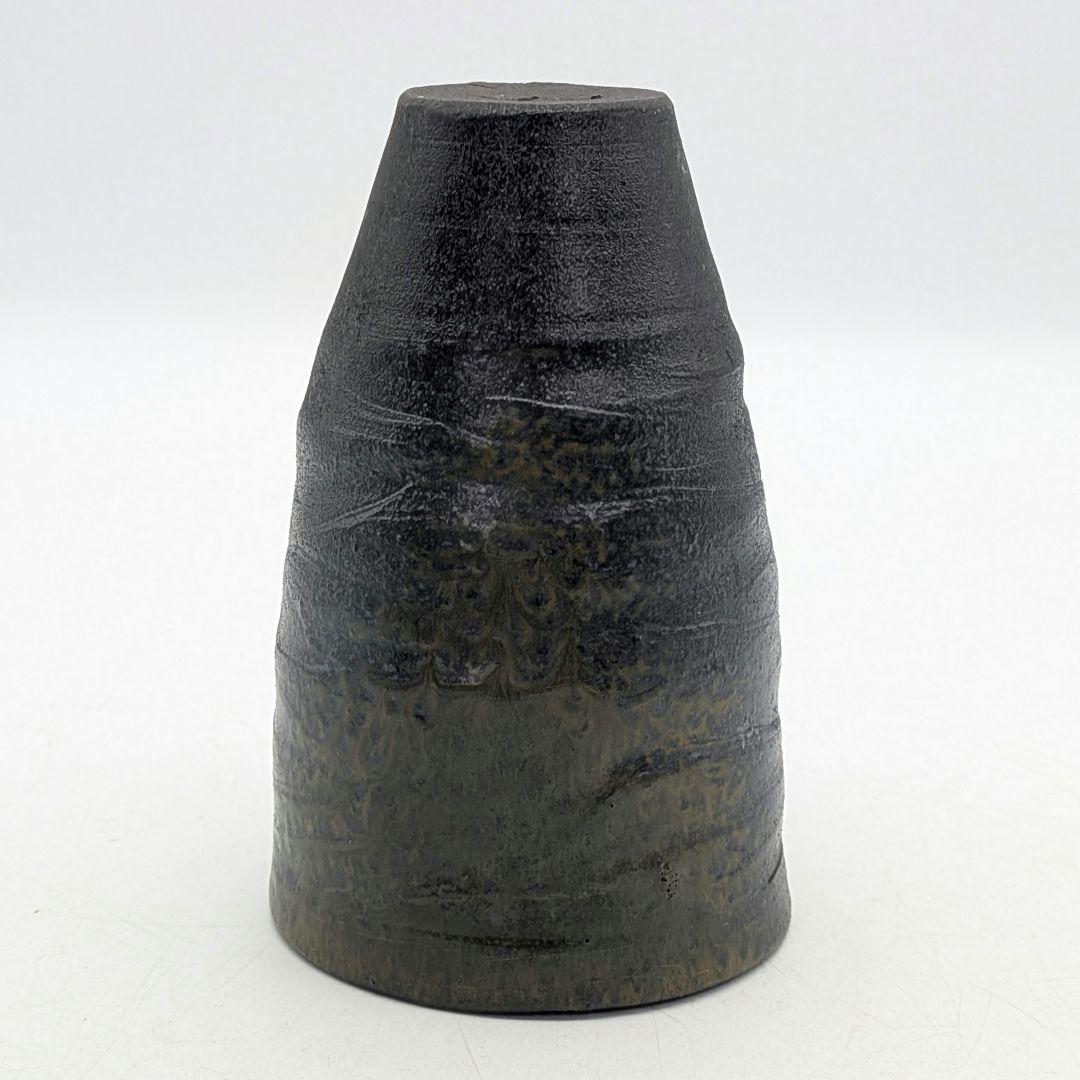 鈴木篤夫 備前焼 黒備前フリーカップ ビアマグ コップ 酒器 麦酒呑 グラス