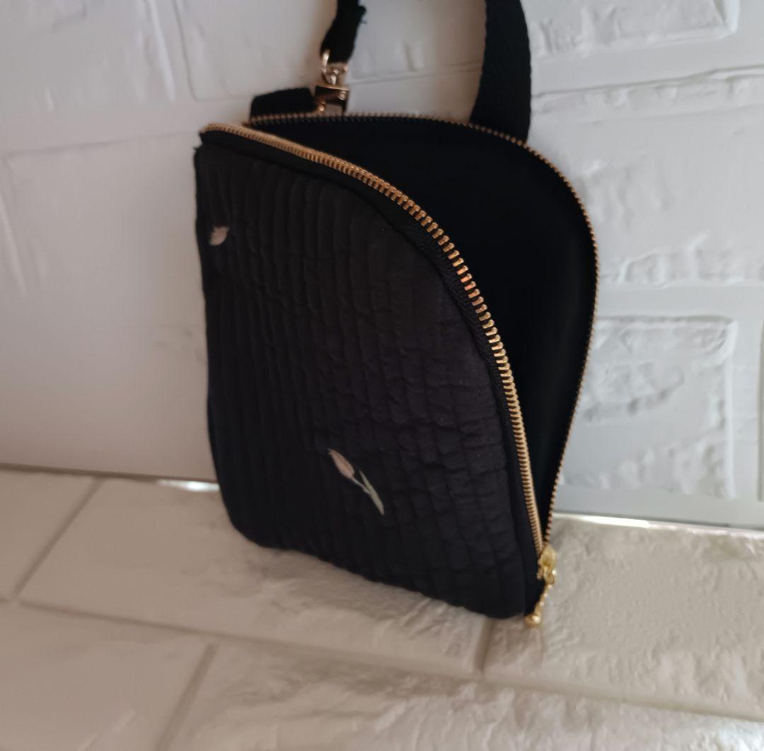 ヌビ あおりポケット付きバッグ ポーチ ハンドメイド