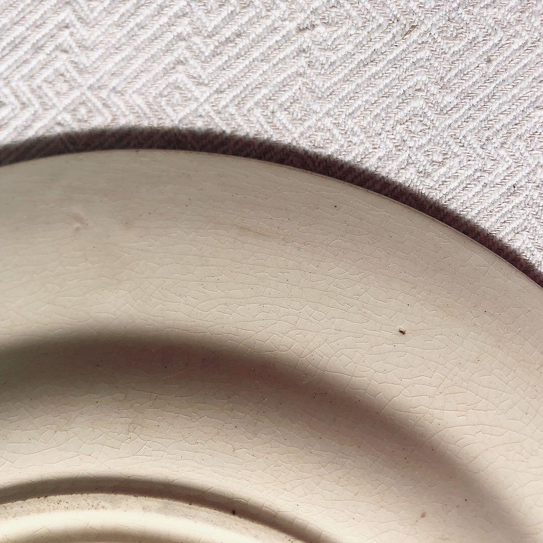 希少　GIEN ジアン あざみ柄ディナープレート　フランスアンティークプレート