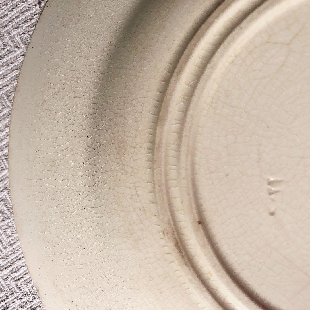 希少　GIEN ジアン あざみ柄ディナープレート　フランスアンティークプレート