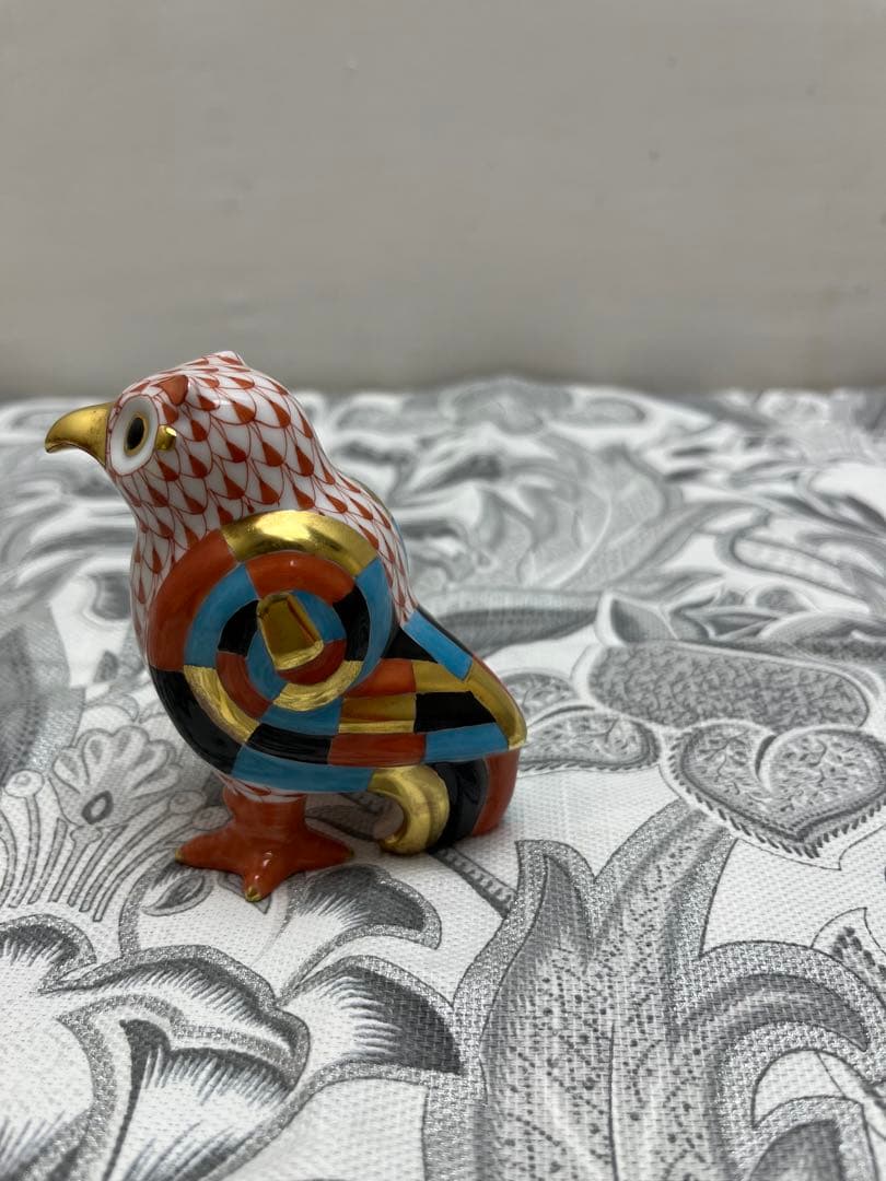 ヘレンド 鳥 フィギュリン 陶磁器 金彩 置物