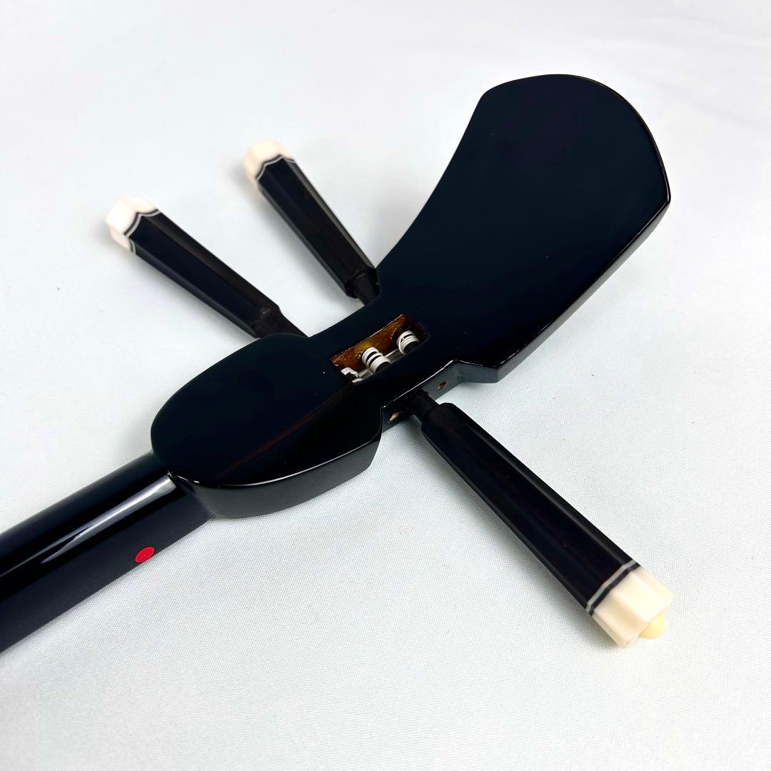 【美品】沖縄三線 本革 蛇革 ハードケース付 付属品多数 三味線