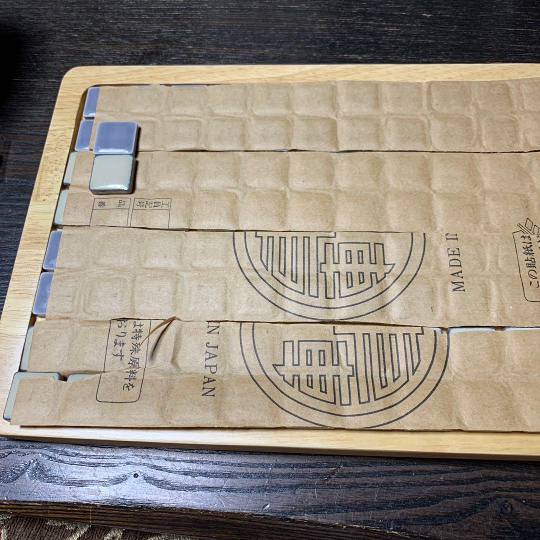 タイル　木製トレー　ハンドメイドに