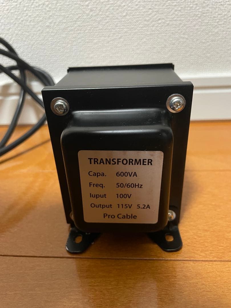 プロケーブル 昇圧トランス 非メッキ 変圧器 600VA 100V-115V 2
