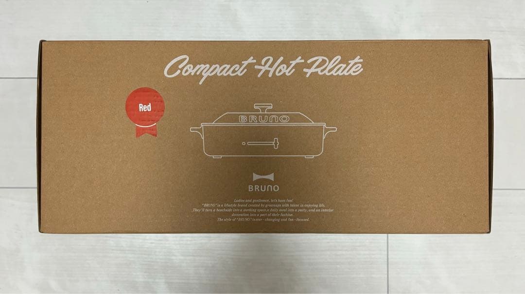 新品☆BRUNOコンパクトホットプレート☆RED