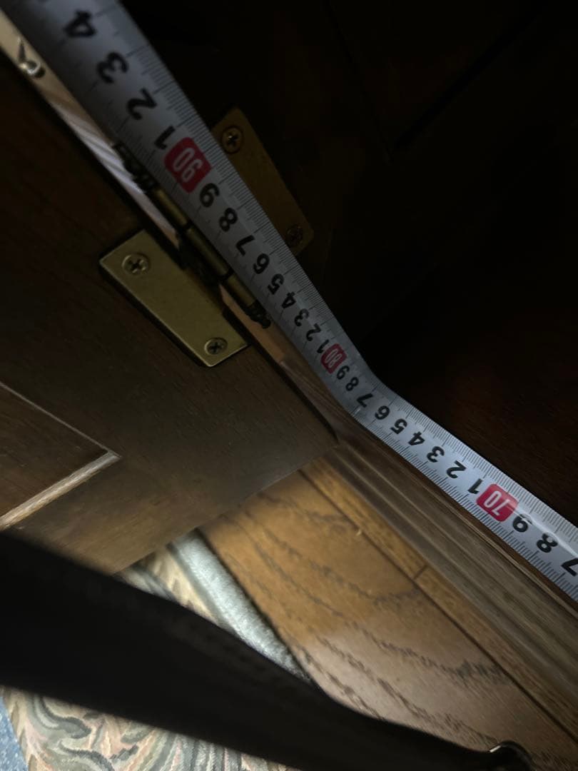 ガラス扉付きキャビネット上段　食器棚　アンティーク