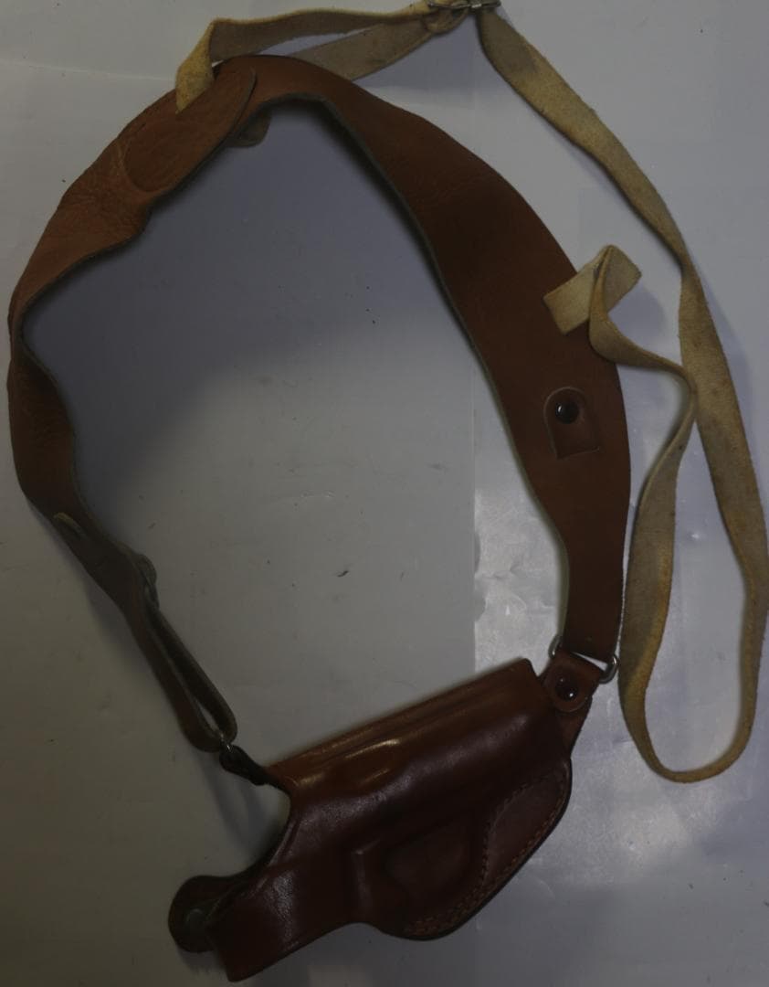 超貴重ウェスタンアームズ(WA)製　ワルサーPPK用ショルダーホルスター　茶革