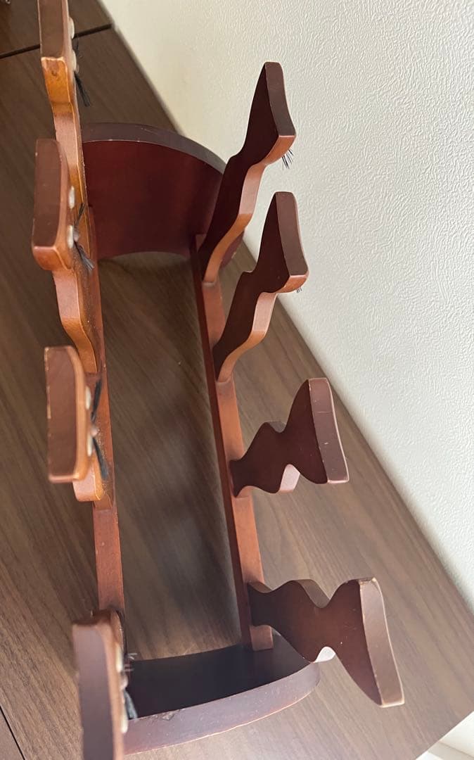 昭和レトロ　猫デザイン 木製　スリッパラック　当時物