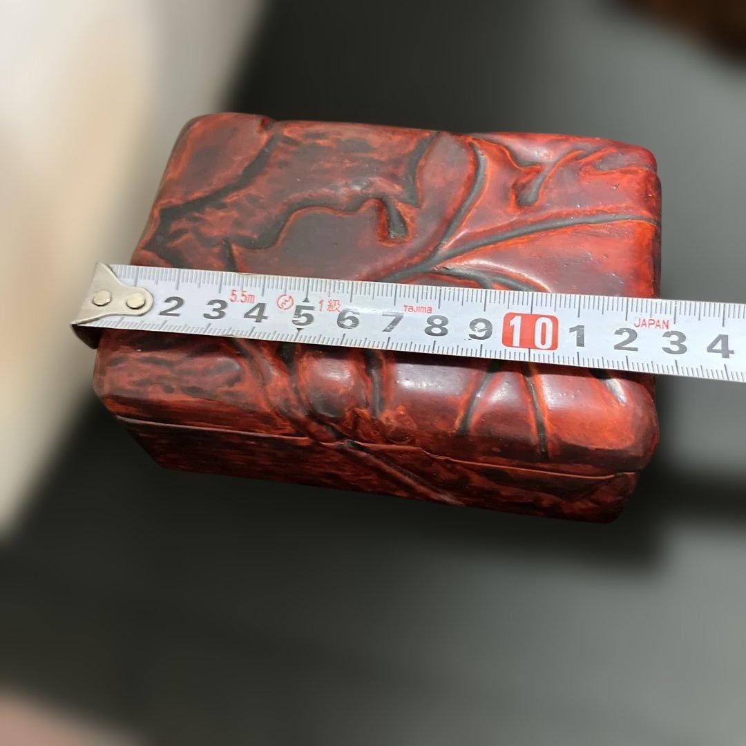 (2-46)秋田各館　伝統工芸KUSANAGI桜皮細工　鎌倉彫小物入れ