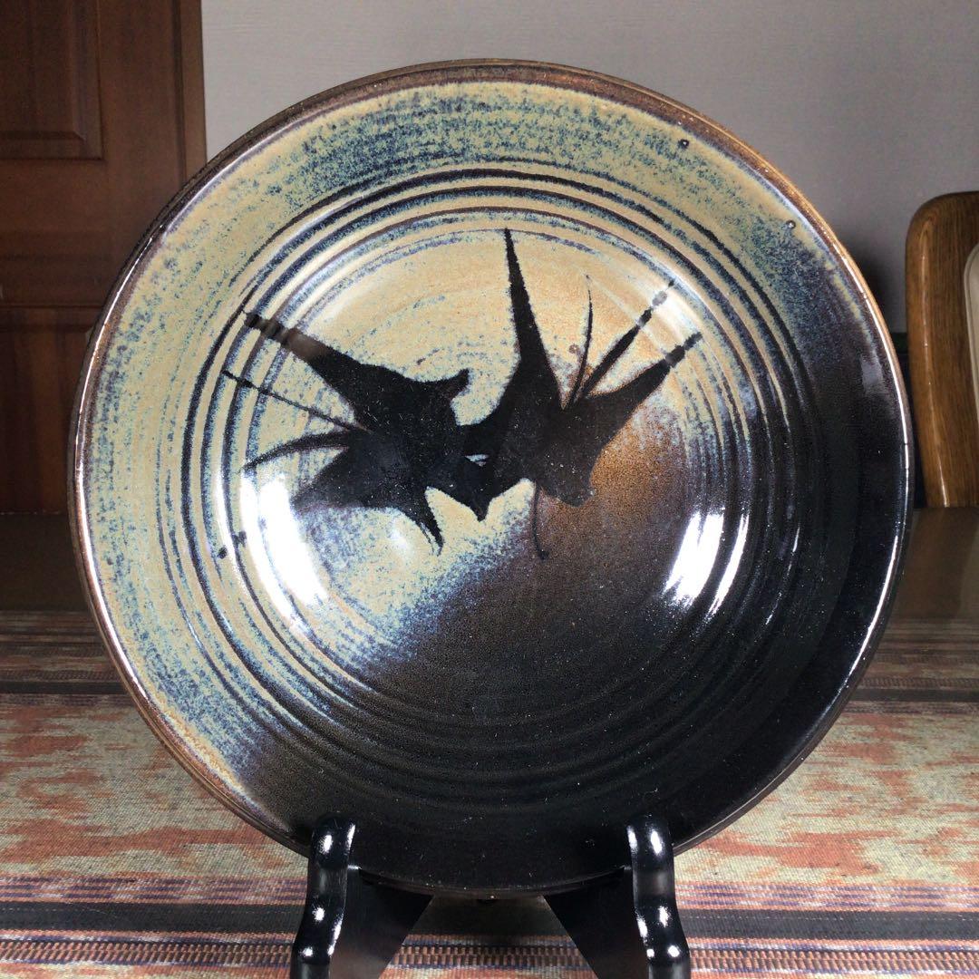 『感謝祭うー特価』　瀬戸赤津焼　第21代　背戸窯　加藤釥　蝶紋鉢