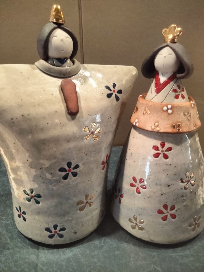 良品（good item）　雛人形（Hina doll）　陶器　作家、西崎和子
