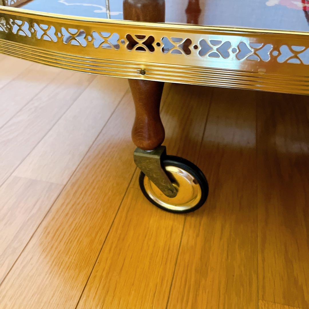 イタリア製 象嵌 アンティーク キッチンワゴン ティーワゴン