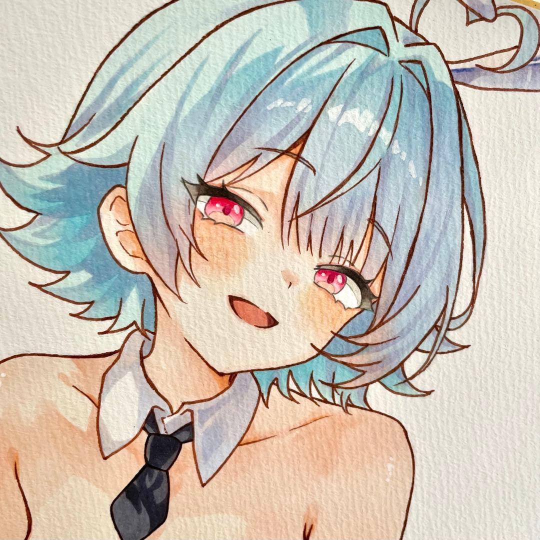 y*a様 【中色紙】手描き アナログ 原画 オリジナル バニーガール イラスト