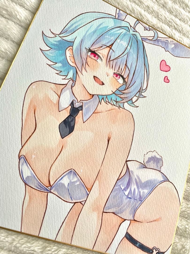 y*a様 【中色紙】手描き アナログ 原画 オリジナル バニーガール イラスト