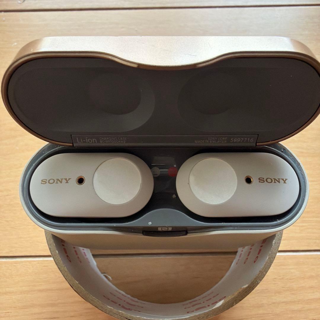 SONY ワイヤレスイヤホン シルバー ケース付き