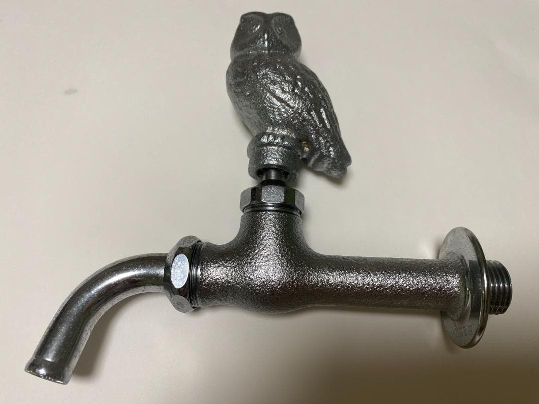 アンティーク風 水栓 蛇口 フクロウ型モチーフハンドル ガーデン・洗面用 DIY